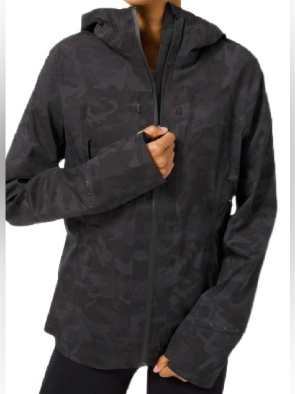 NWT lululemon athletica Women's Break A Trail Camo Hooded Rain Jacket Size 4